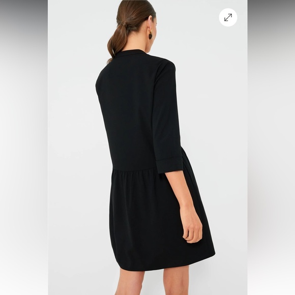 Tuckernuck Royal Black Crepe Shirt Dress - Picture 4 of 12